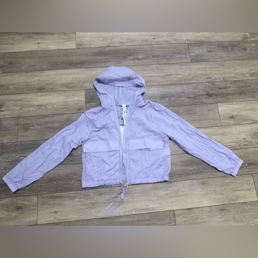 💜NWT LULULEMON hood lite jacket size M lavender 💜 windbreaker light rain coat - Picture 7 of 10